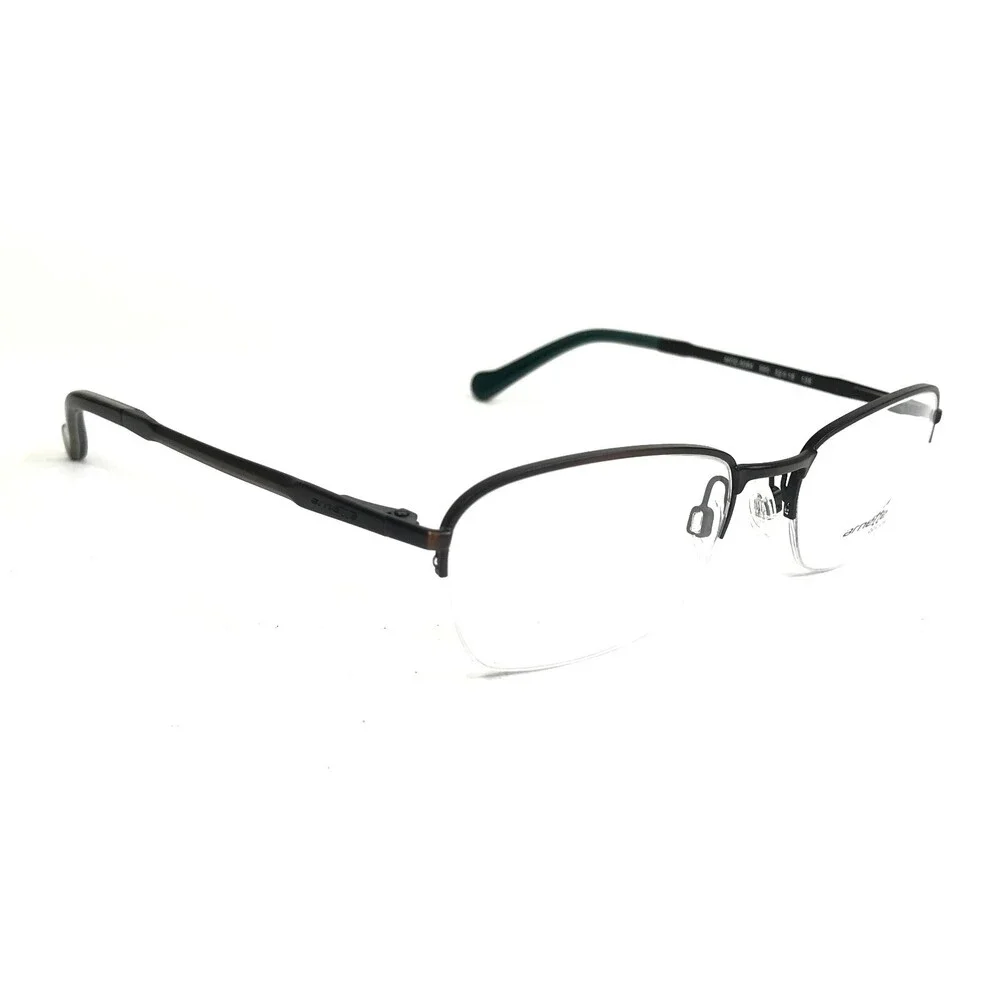 Arnette Eyeglasses Frames MOD.6084 590 Rustic Black Brown Half Rim 52-18-135